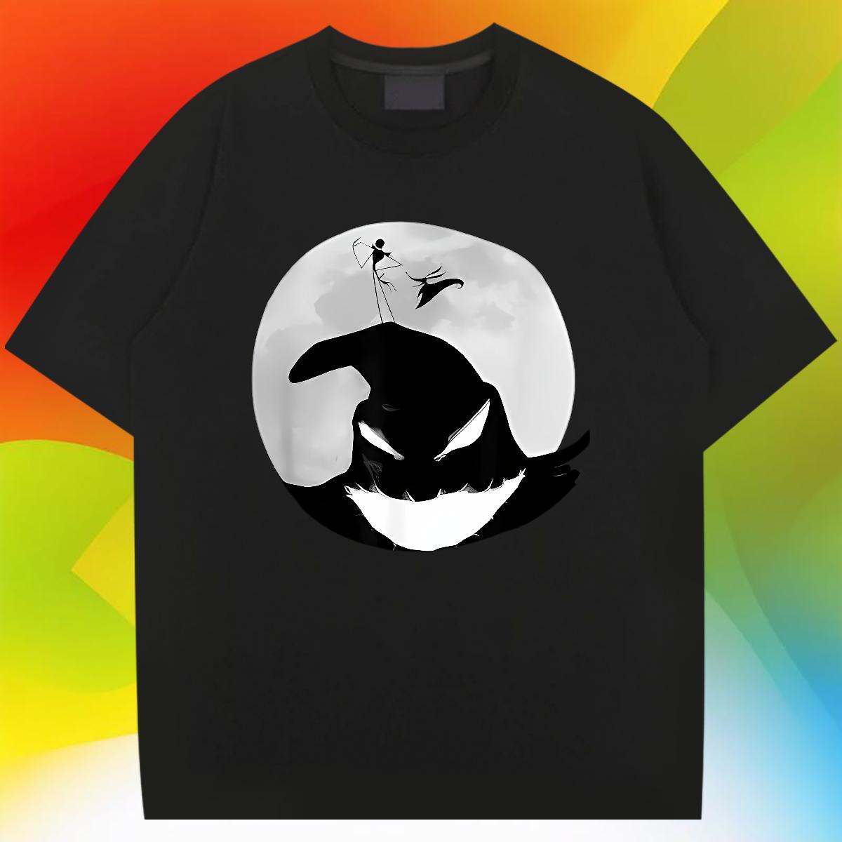 Stylist Mens T Shirts 100% Cotton 230g halloween Sports Casual Tees Breathable Crew Neck Soft Men Tees DIY Printed