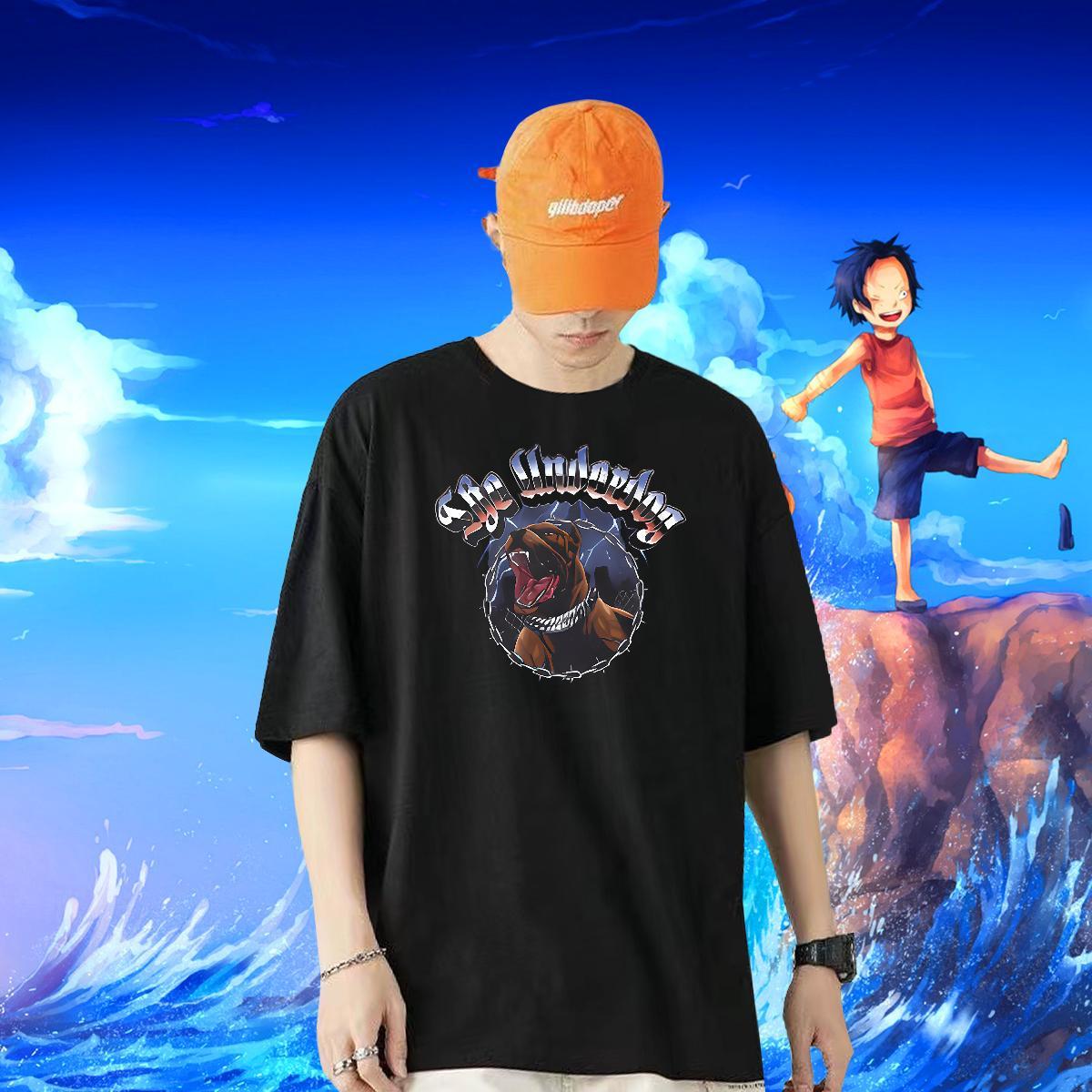 Free Shipping T shirt 230g Cotton dog Sport Tops Tees Short Sleeve O-Neck Wholesale Men Tops Tees DIY