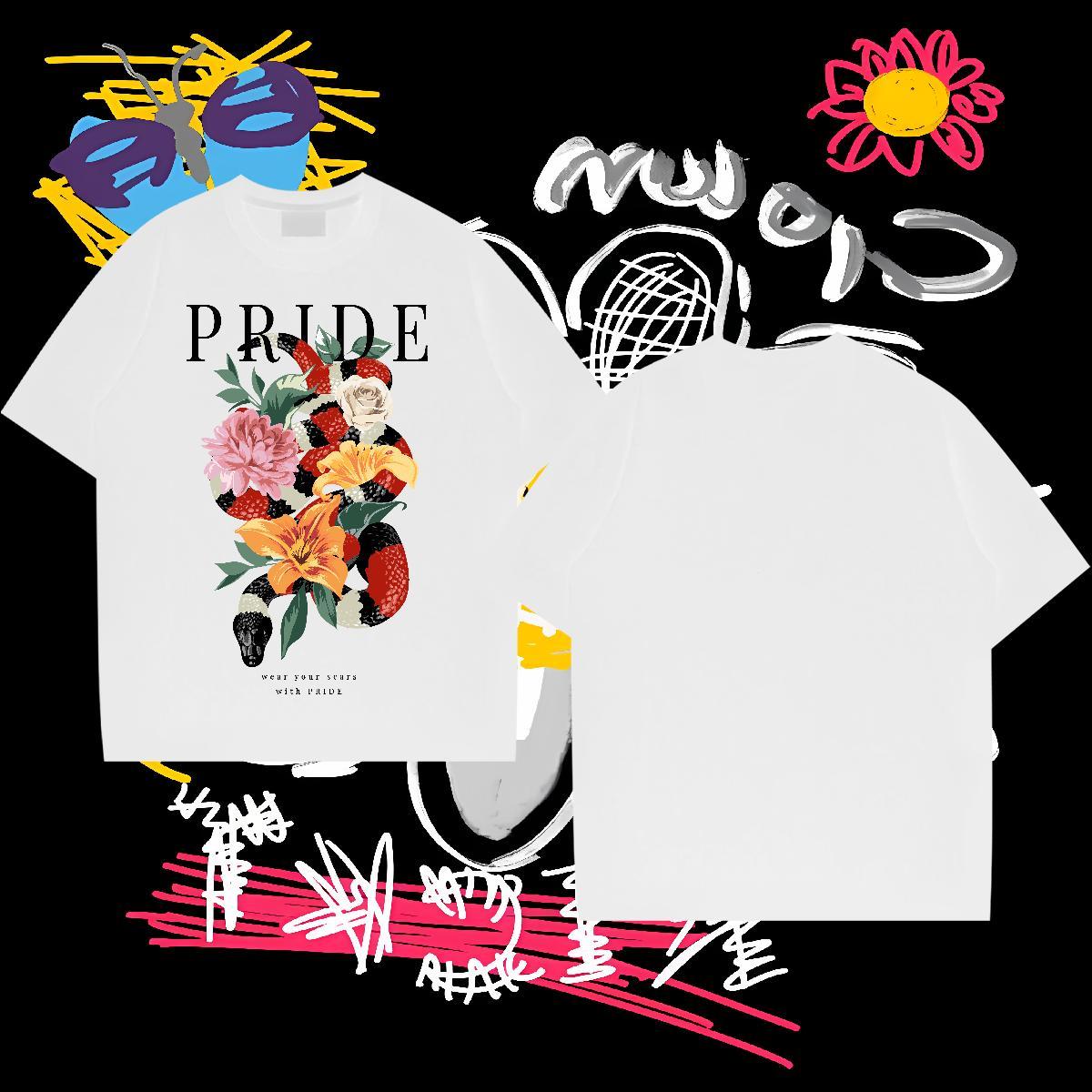 T Shirt For Man 230g 100% Cotton snake Casual Beach O-Neck Short Sleeve Anime Print Men Tees Customized Cool Top Tees