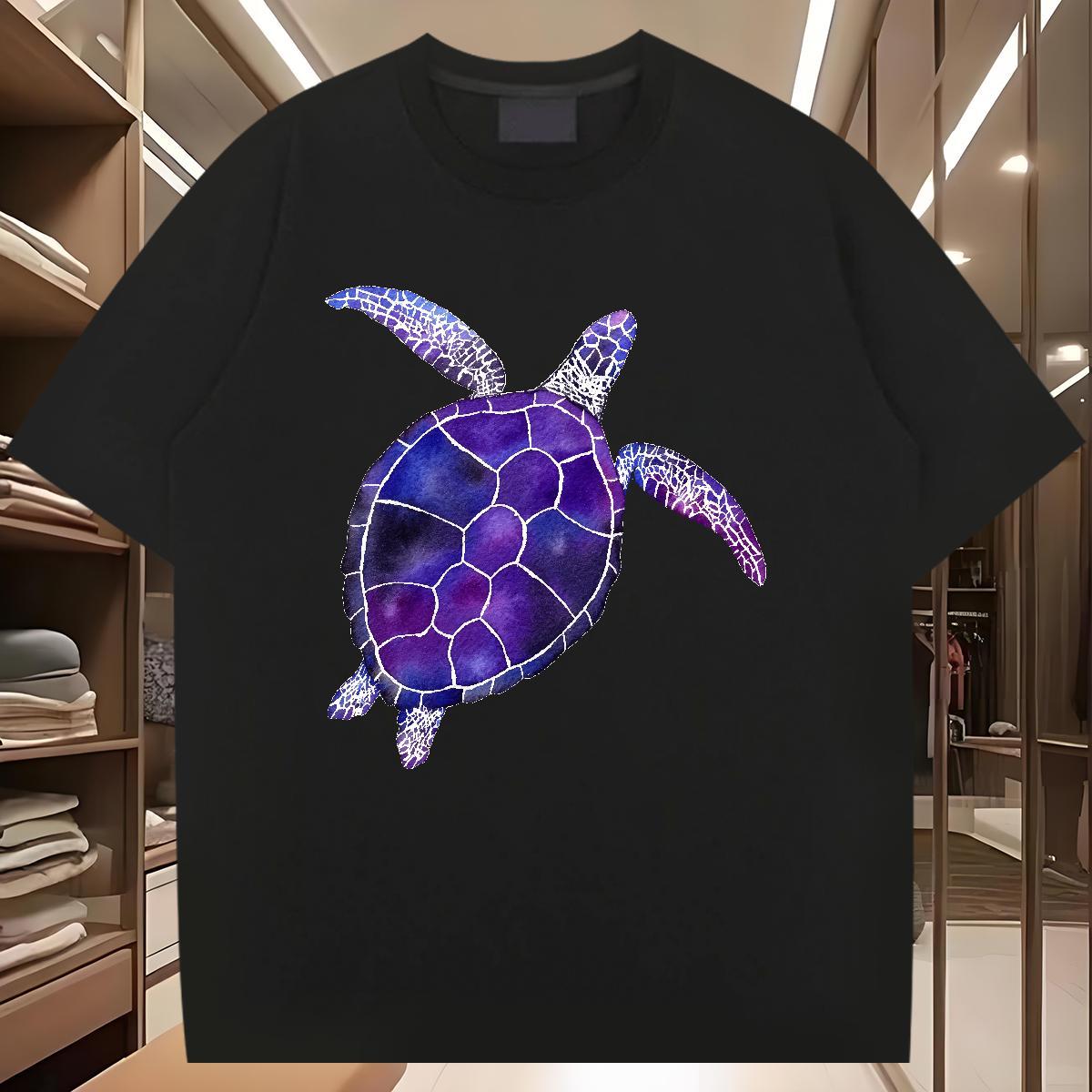 Fashion Casual Man T Shirts 230g Pure Cotton tortoise Street Top Tees Breathable Designer Men Clothes T-Shirt Custom Print Plus Size