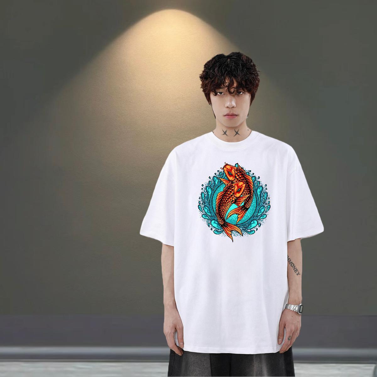 Wholesale Men Tees 230g Cotton Daily Wear White Plus Size O Neck Short Sleeves Classic T-Shirts Polos