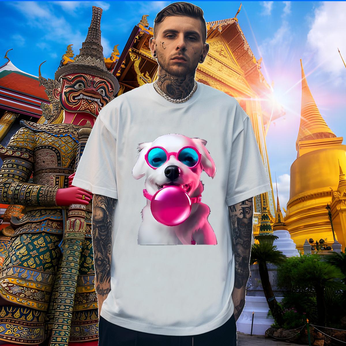 Unisex Men Tops Tees 100% Cotton 230g Men T Shirts Street wear Hip Hop Breathable Custom Printing Designer Fashion Tee Shirt