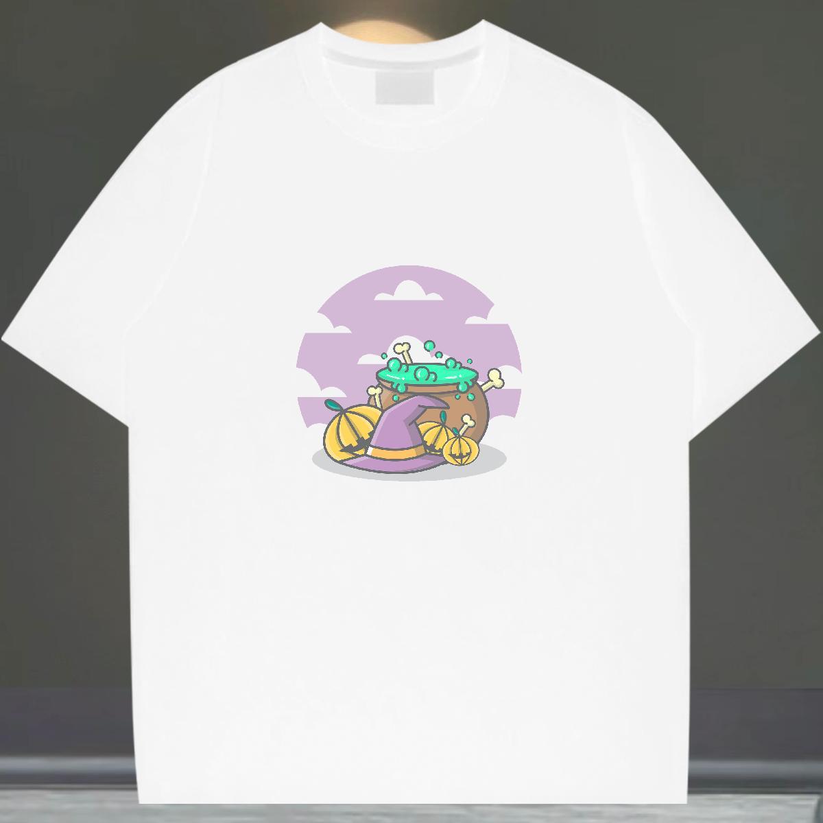 Casual New T-Shirts 230g Cotton Christmas Street Casual Tshirts Breathable Soft Comfortable Men Clothes T-Shirt Plus Size Custom