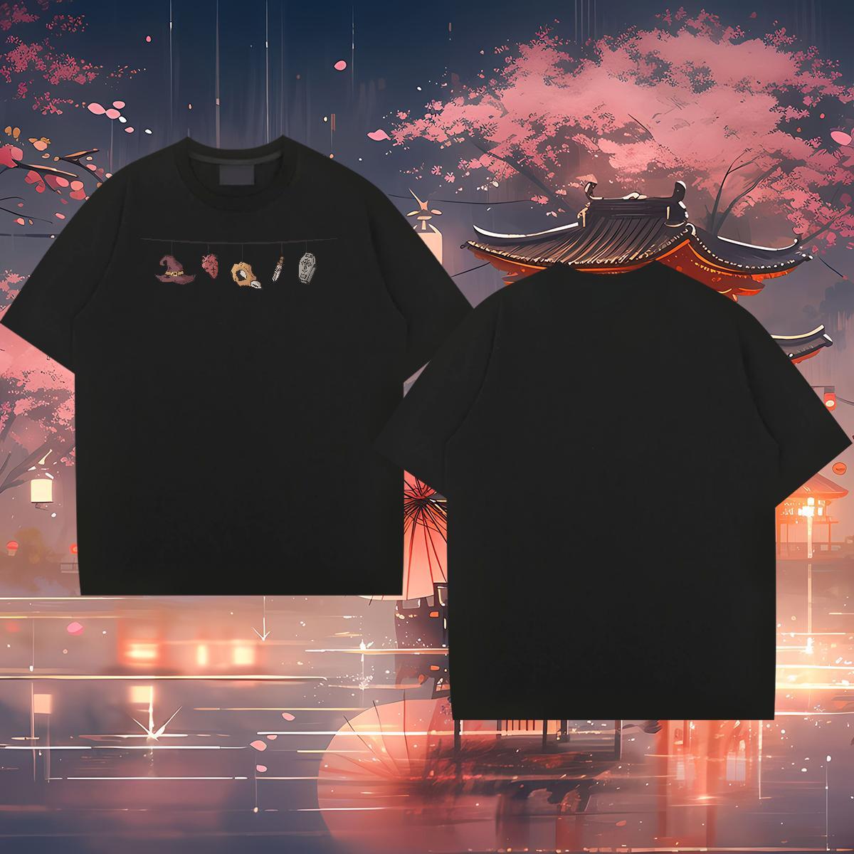 Wholesale Mens T Shirts 230g 100% Cotton Bunting Summer Casual Top Tees Breathable Crew Neck Classic Men Tshirts Anime