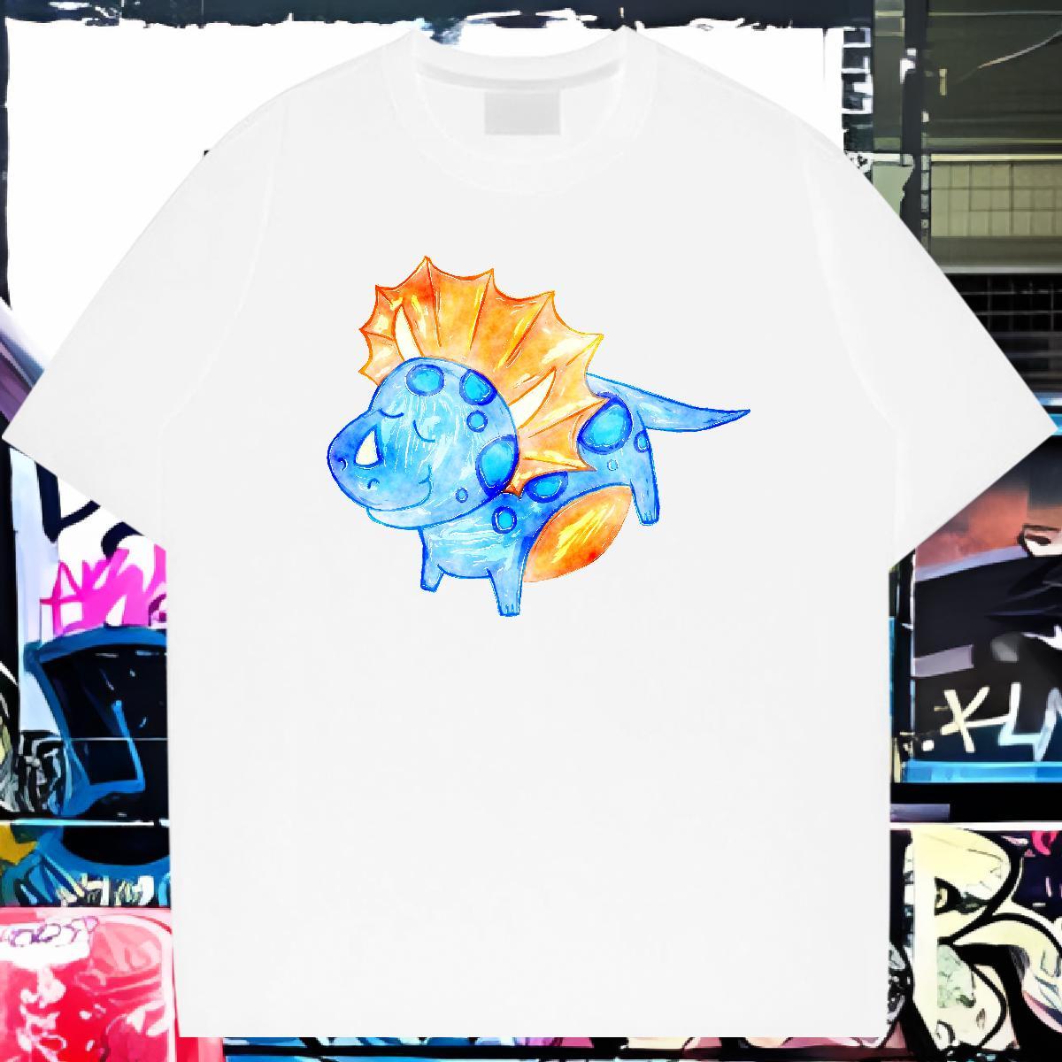 Mens T Shirts 100% Cotton 230g dog Hip Hop Street Breathable Short Sleeve Custom Print Oversized Men Tops Tees Fashion Casual Cool Top Tees