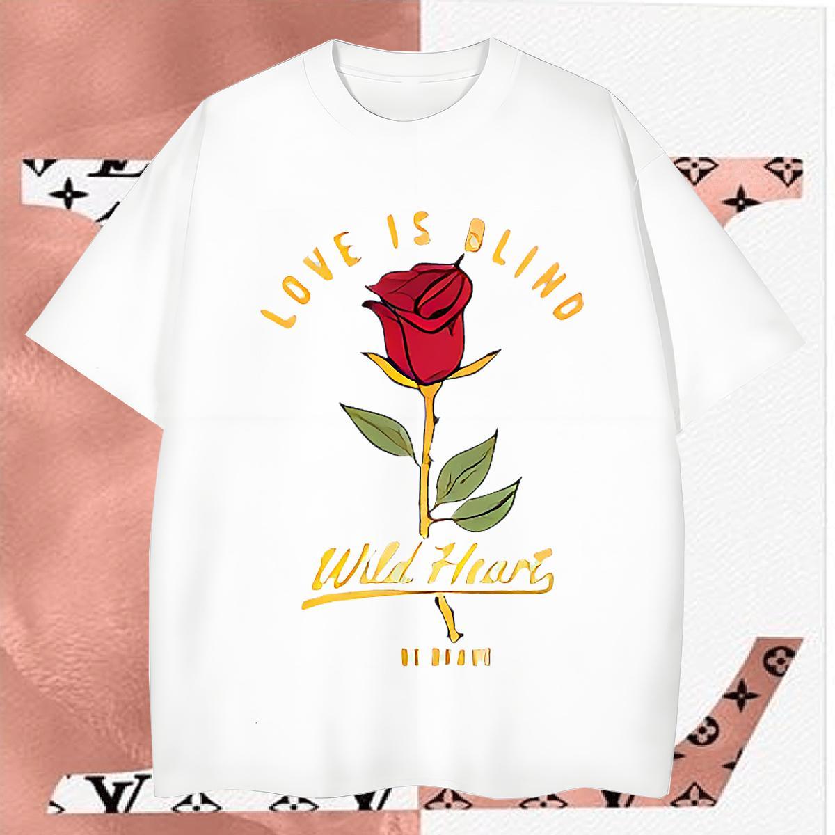 Free Shipping Men T Shirts 100% Cotton 230g ROSE Daily Outfit Clothings Pure Cotton Unisex Men Tops Tees DIY Printed