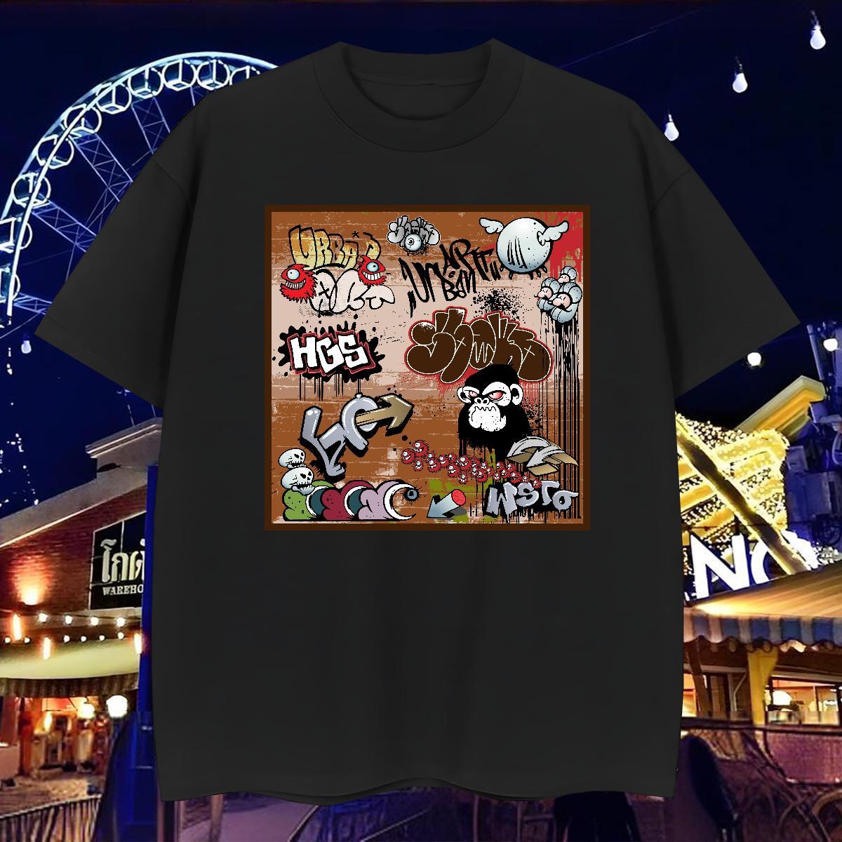 Man T Shirts 230g Cotton icon Hip Hop Crew Neck Graphic Tshirt for Man Woman Fashion Comfortable Clothes