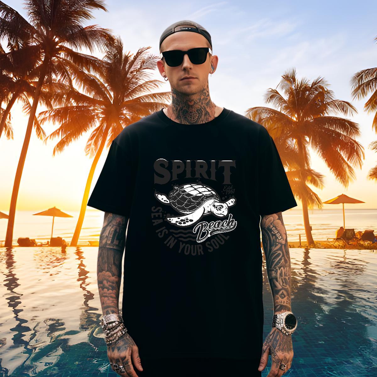 Cool Design Men Tops Tees 230g Cotton T Shirt For Man High Street Hip Hop Breathable Crew Neck Customized Print 2024 Designer Wear