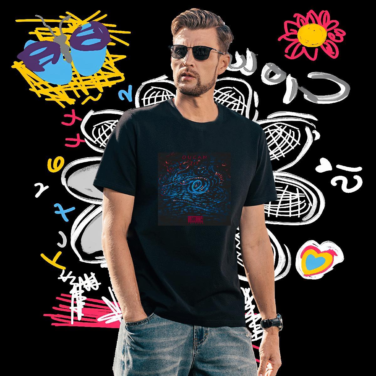 2024 DIY Men T Shirts 230g 100% Cotton snake Hip Hop Street Tee Shirt Breathable Crew Neck Classic Men Tshirts Customized