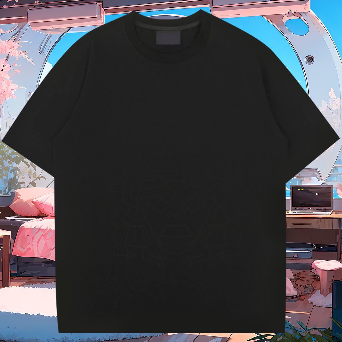 T Shirt For Man 230g Pure Cotton handpainted Home Outdoor O Neck Short Sleeves DIY Anime Tshirt for Man Woman 2024 Popular Tshirts