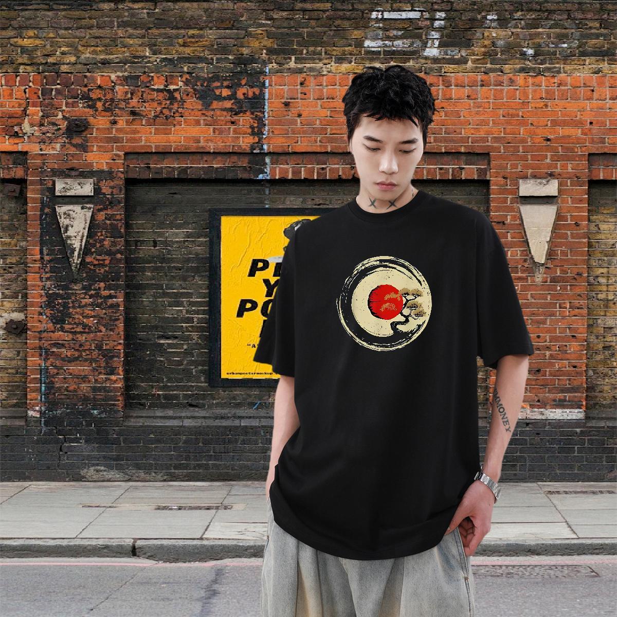 Cool Design Mens Tshirts 230g Cotton Spring Summer sun DIY Anime Breathable Crew Neck New Man T Shirts Wear