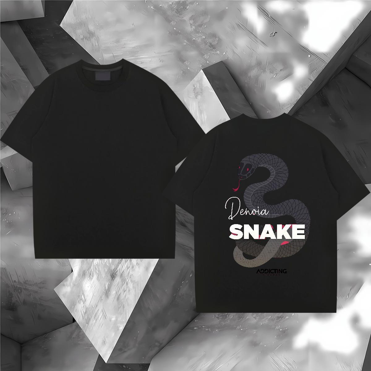 2024 Summer Man T Shirts 230g Pure Cotton snake Street wear Hip Hop Clothes Short Sleeve Soft TOP Quality Couples T Shirts Customized