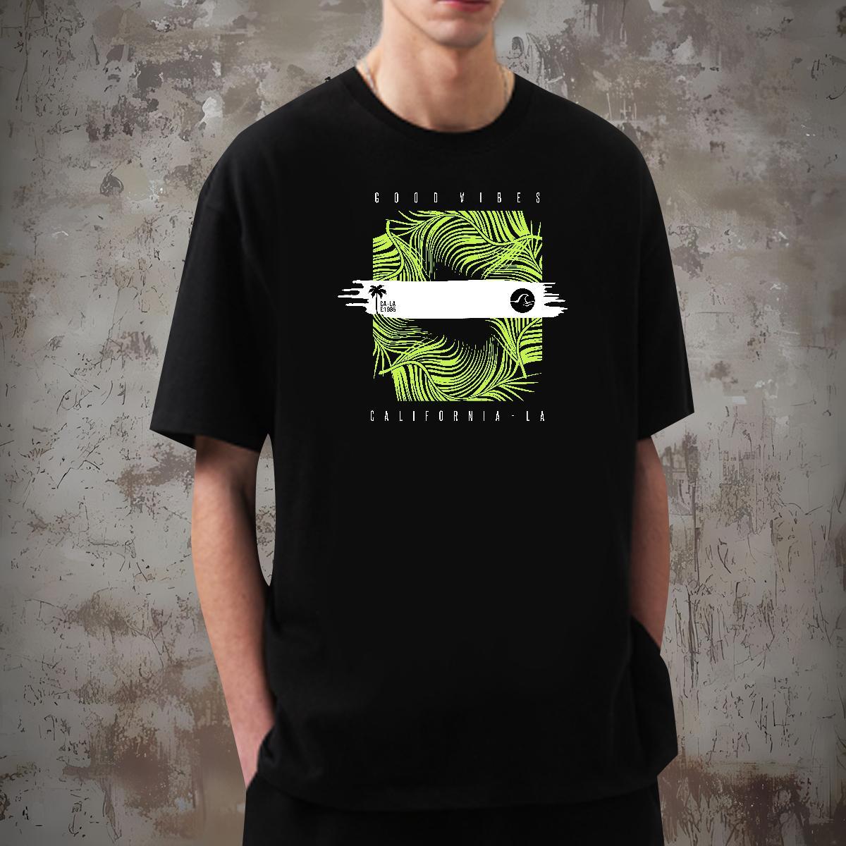 Men T Shirts 230g 100% Cotton painting Summer Casual Crew Neck Asian Size Men Tshirts Classic Free Shipping Clothes