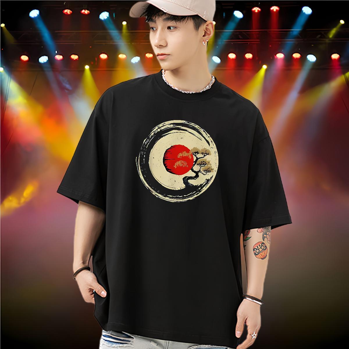 Casual New Men T Shirts 100% Cotton 230g tree Sport Tshirts Breathable Crew Neck TOP Quality Men Tshirts DIY Printed