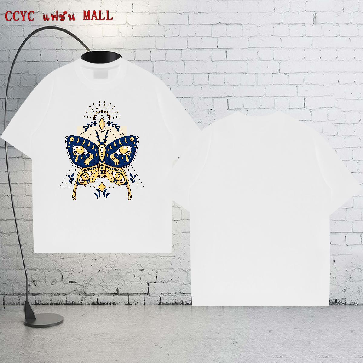 Classic Men Tshirts 100% Cotton 230g Sports Casual Butterfly Anime Print Short Sleeve O-Neck Designer Fashion T-Shirts for Men Tees Shirts