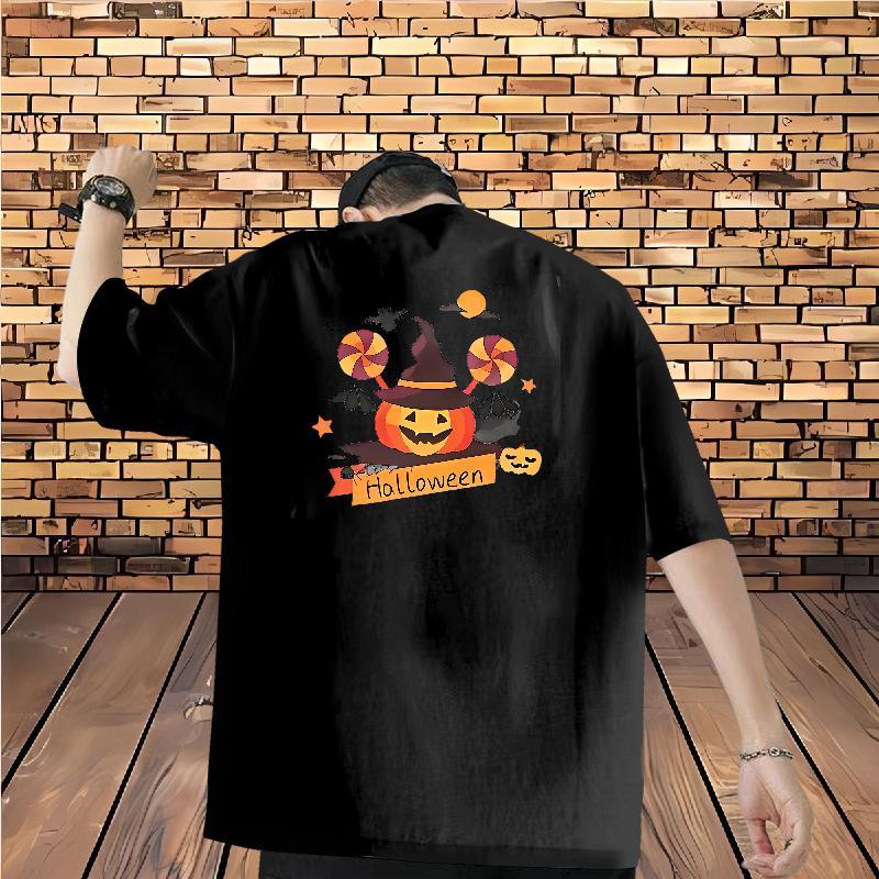 Classic T-Shirts for Men 230g 100% Cotton candies Daily Outfit Tees Breathable Short Sleeve Loose Men Clothes T-Shirt White Plus Size
