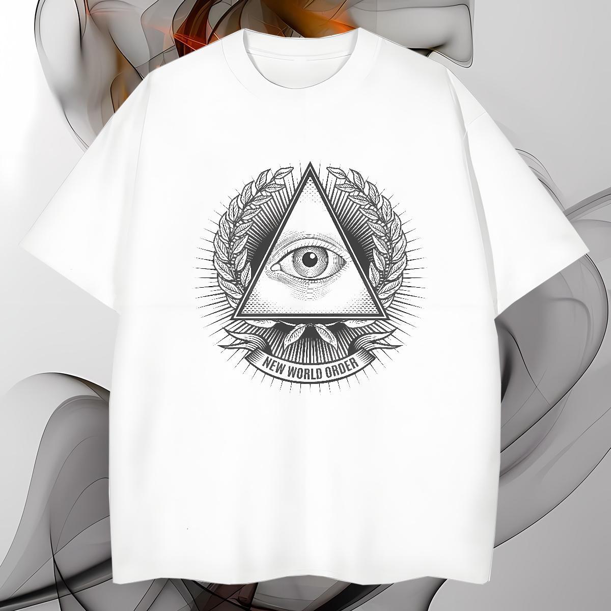 2024 Summer T Shirts Men eye of the devil Tops Tees 230g Pure Cotton Sports Casual Cool Customized Print Short Sleeve Soft Tshirts
