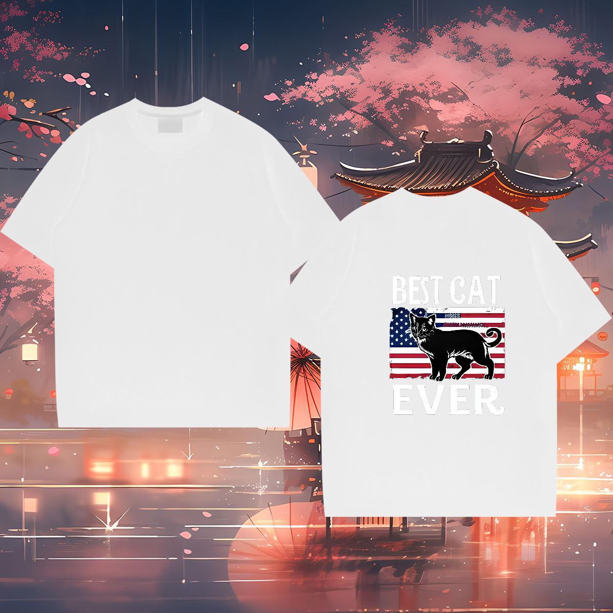 Brand Men T Shirts 230g Cotton Anime Printing Street Clothes Breathable Soft Classic Mens Tshirts Graphic