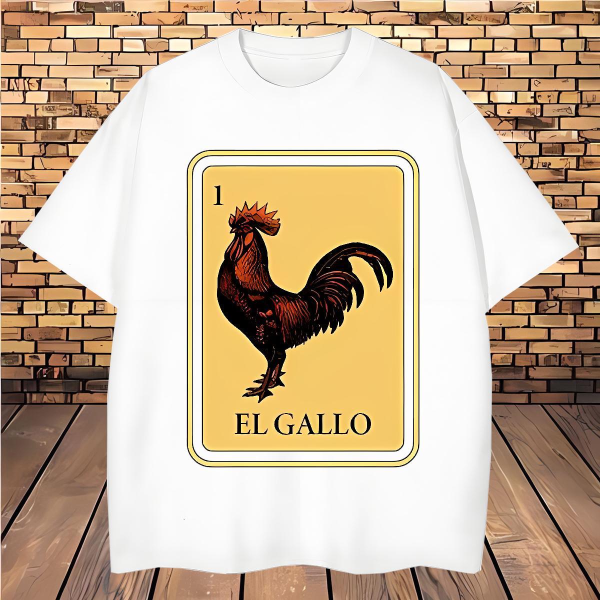 Man T Shirts 230g Pure Cotton chicken Sport Round Neck Short Sleeve Anime Couples T Shirts Brand Designer Clothings