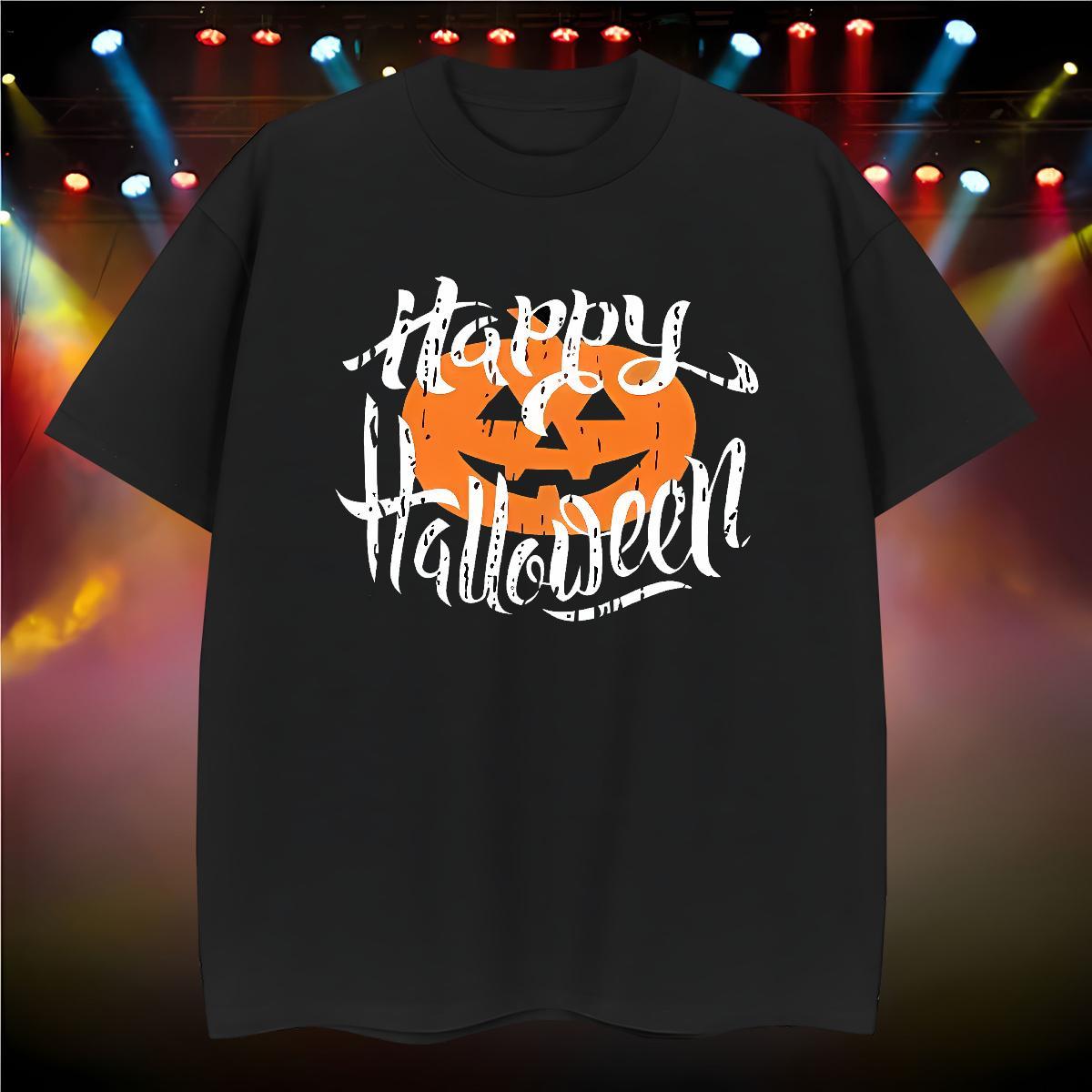 Mens T Shirts 230g Pure Cotton pumpkin Street Wear Breathable Short Sleeve DIY Men Tees Custom Unisex Top Tees