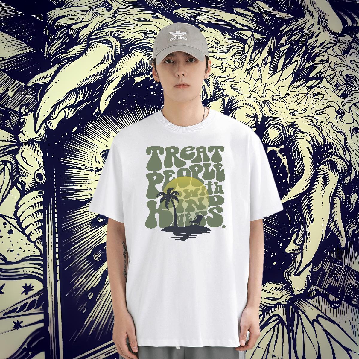 Designer Mens Tshirts 100% Cotton 230g Street Graphic Breathable Short Sleeve New Designer T shirt Clothes