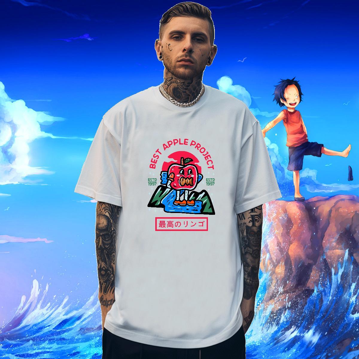 T Shirt For Man 230g Pure Cotton letter Street wear Hip Hop Breathable Short Sleeve DIY Logo Oversized Mens Tshirts New Designer Cool Tops Tees