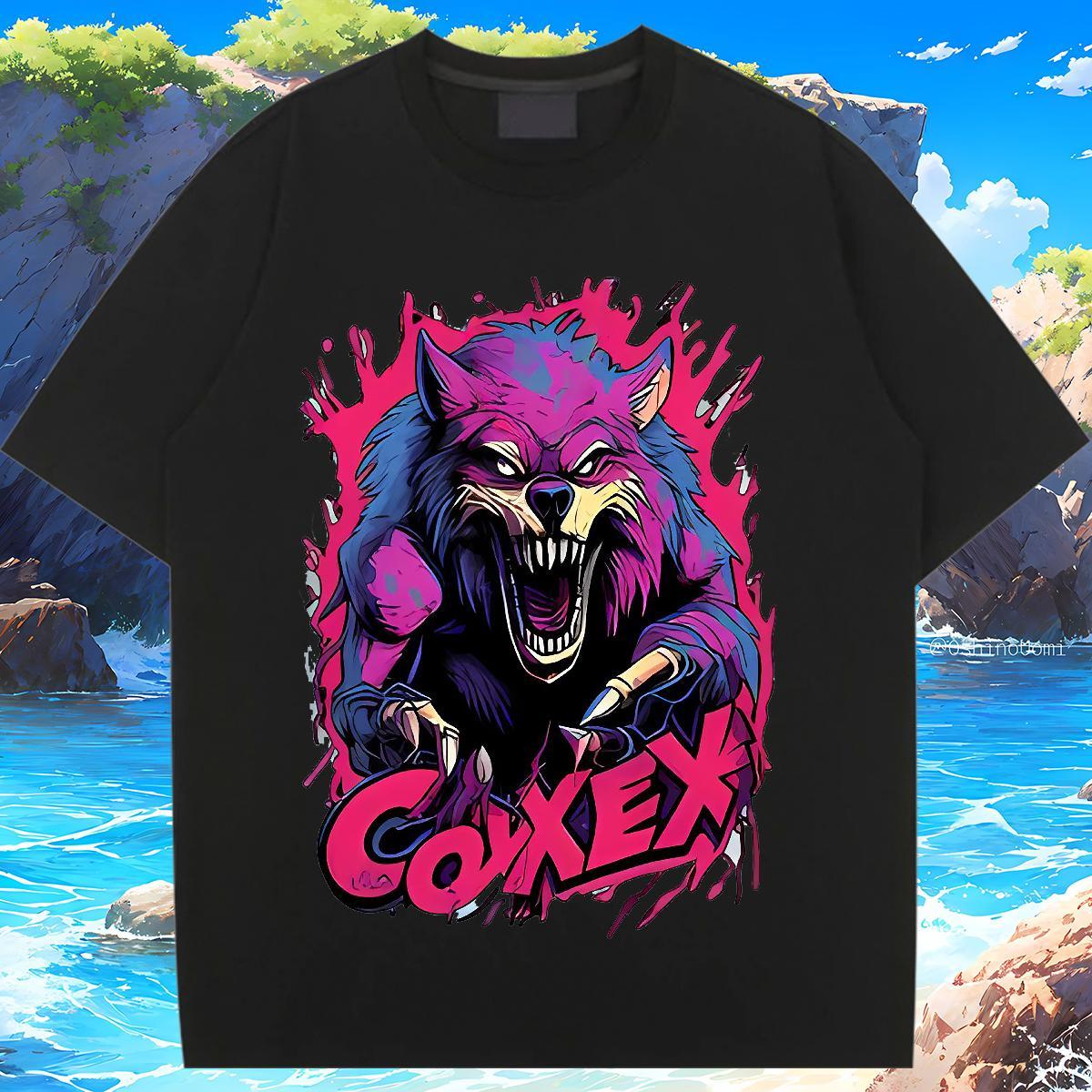 Loose fit T Shirts Women Crew Neck Womens Tshirts Custom Print Oversized wolf Spring Summer 230g Cotton Brand Tops Tees