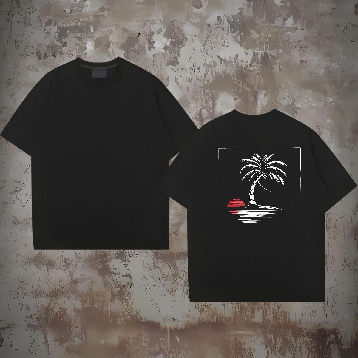 Fashion Design Man T Shirts 230g 100% Cotton tree Daily Outfit Top Tees Crew Neck Breathable Designer Men Tees Oversized
