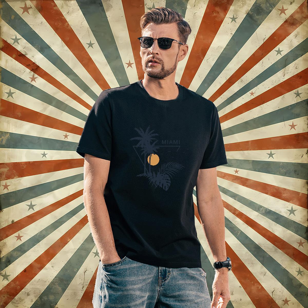 Fashion New T-Shirts 230g Pure Cotton sea Home Outdoor Clothings Breathable Crew Neck Unisex Tshirt for Man Woman Custom Anime