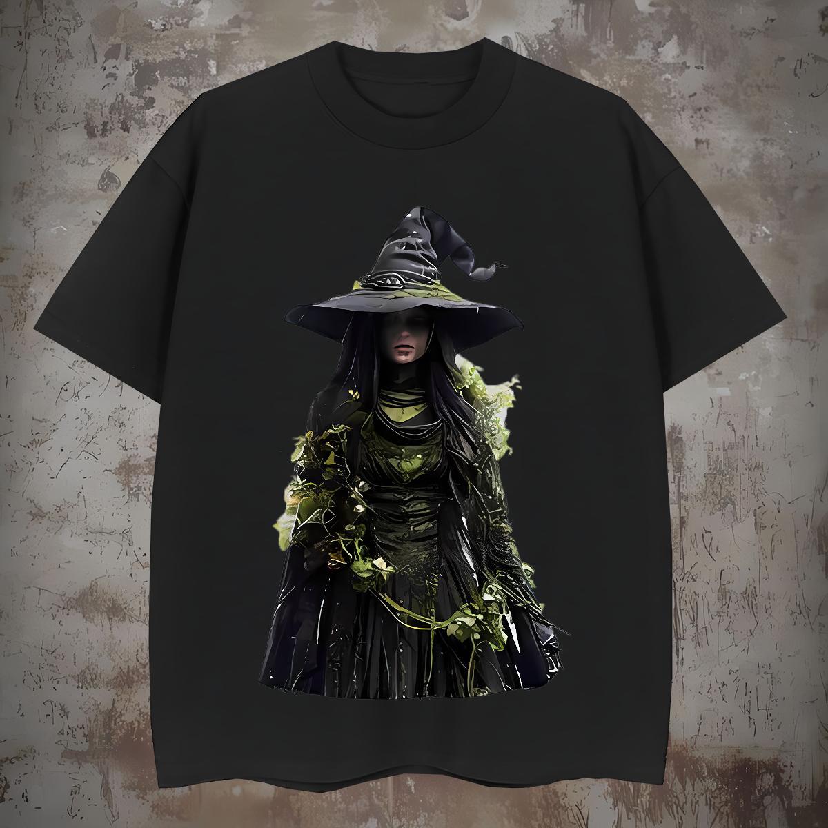 Classic Casual T-Shirts 100% Cotton 230g witch Street Wear Tops Shirt Crew Neck Breathable Free Shipping Couples T Shirts DIY Printed