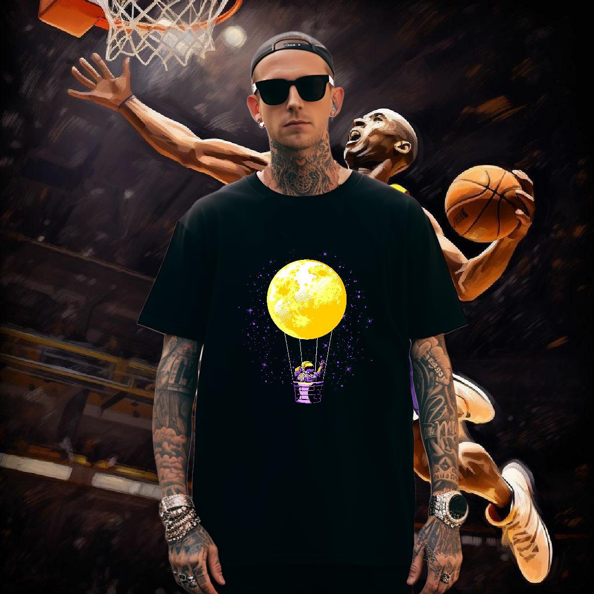 Men T Shirts 230g Cotton planet Beach Breathable Short Sleeve Custom Print Plus Size Men Clothes T-Shirt Factory Direct Loose Fit Tops Shirt