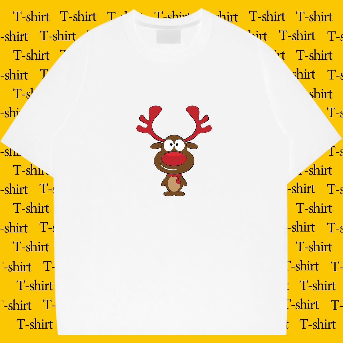 New Arrival T-Shirts for Men 230g Cotton Christmas Casual Beach Tops Tees Breathable Short Sleeve Designer Tshirts Plus Size Cartoon
