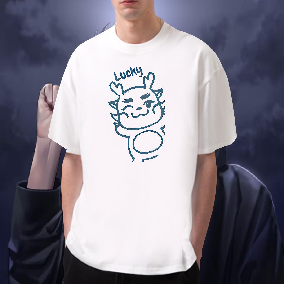 New T shirt 230g 100% Cotton High Street Hip Hop Tees Breathable Short Sleeve Popular Tshirt for Man Woman Plus Size Cartoon