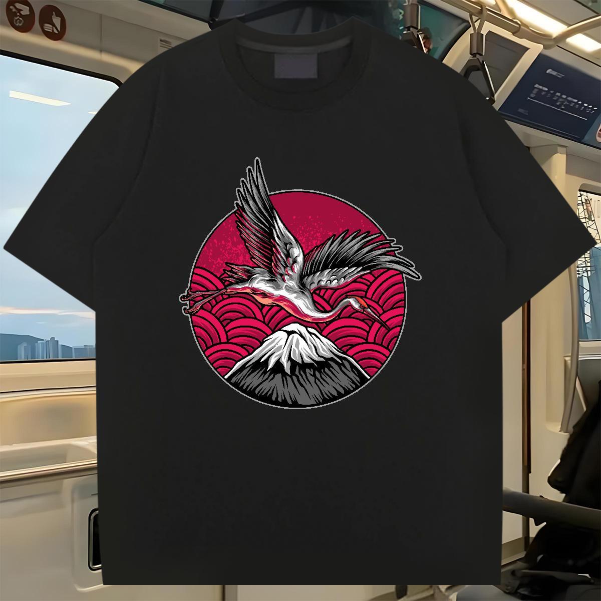 Classic T Shirt For Man 230g 100% Cotton eagle Beach Wear O Neck Short Sleeves Popular Mens Tshirts Oversized