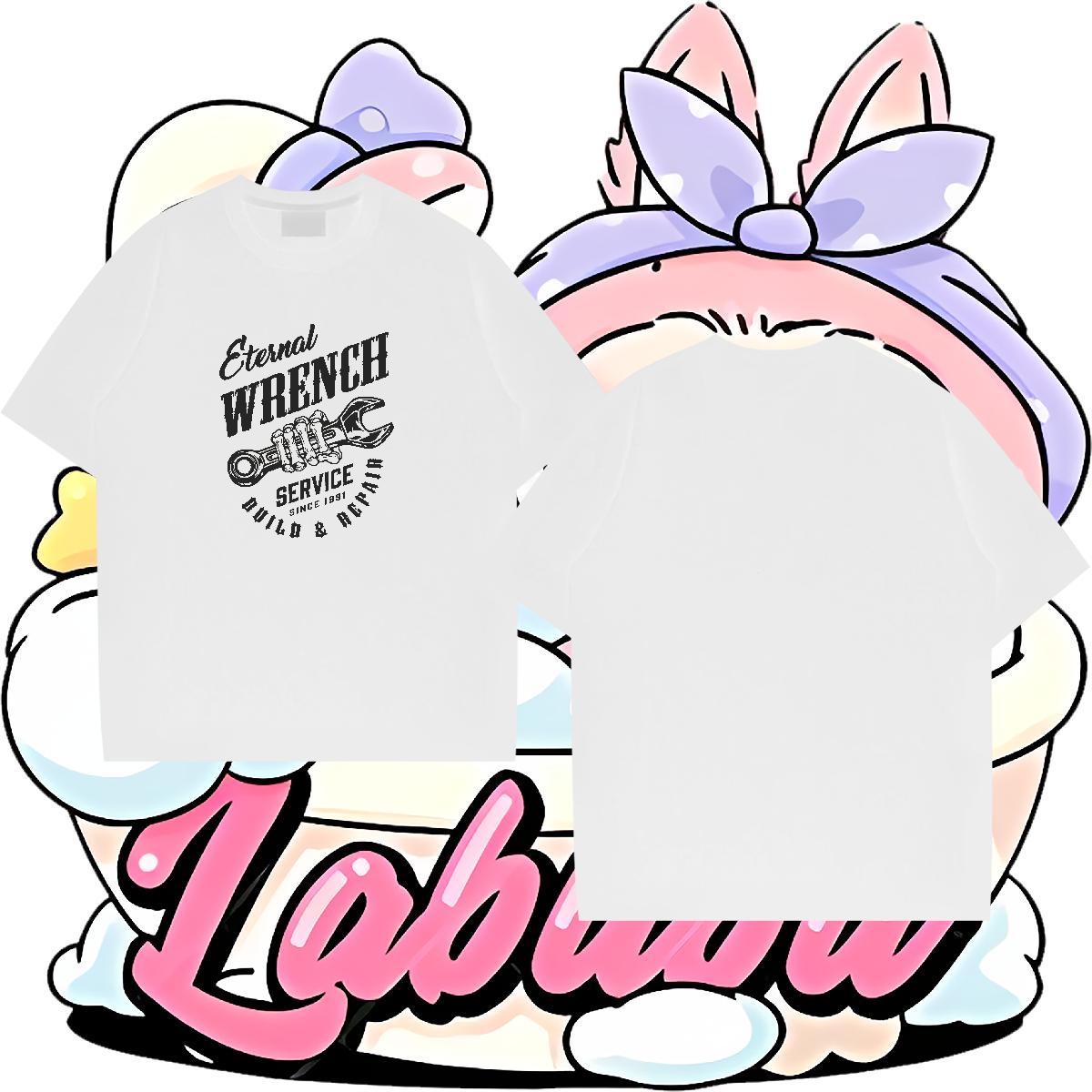 Comfortable Couples T Shirts 230g Cotton Home Outdoor tool Plus Size Cartoon O Neck Short Sleeves New Arrival T-Shirts Tops