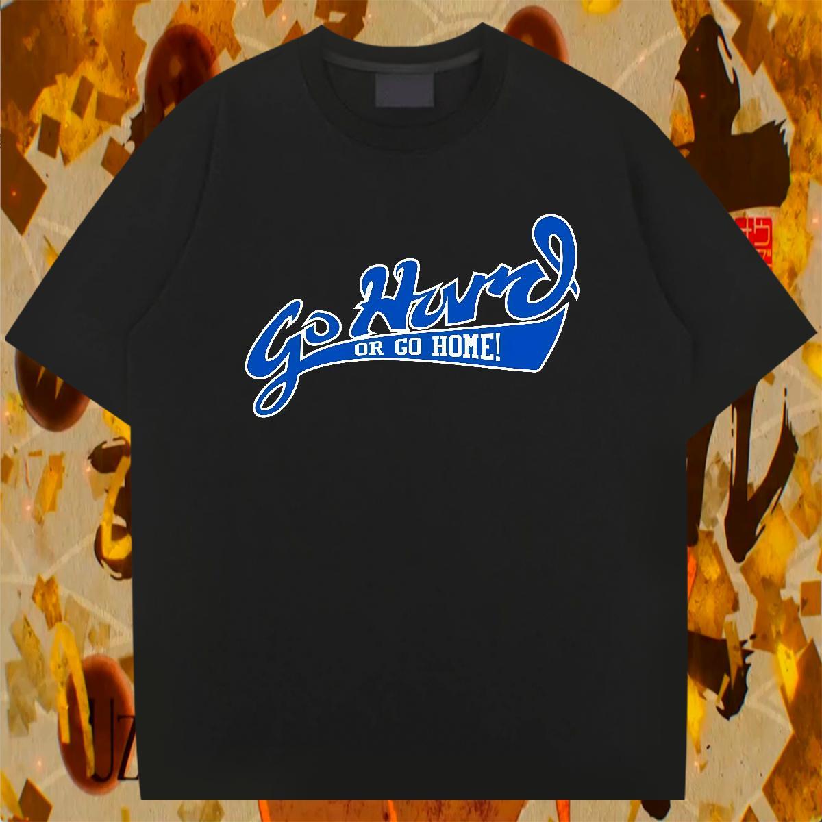 Brand Men Tops Tees 230g 100% Cotton Hip Hop Street blue DIY Anime O Neck Short Sleeves Classic Casual Mens T Shirts Wear