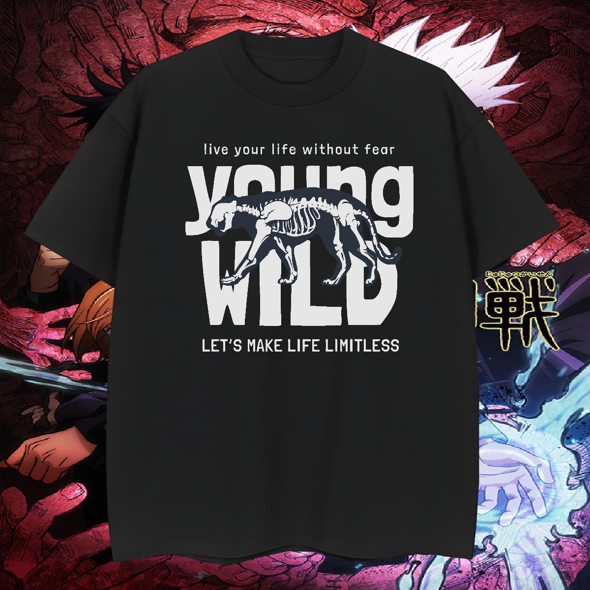 Loose Men Clothes T-Shirt 100% Cotton 230g Men T Shirts Anime Printing Street Crew Neck Breathable White Plus Size New Polos