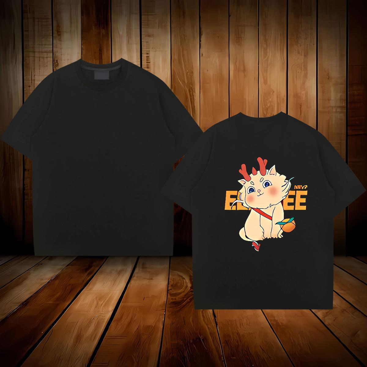 Customized T Shirt For Man 230g Cotton cute Home Outdoor Top Tees Short Sleeve Soft Cool Tshirts Floral Print