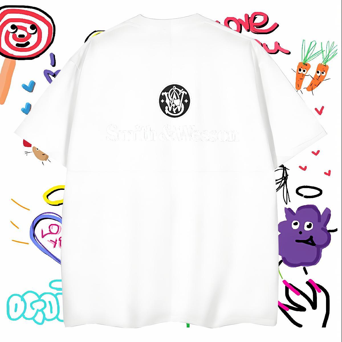 2024 T-Shirts for Men letter Tops 100% Cotton 230g Spring Summer Cool Design Cartoon Printing L-4XL O-Neck Short Sleeve Men Tshirts