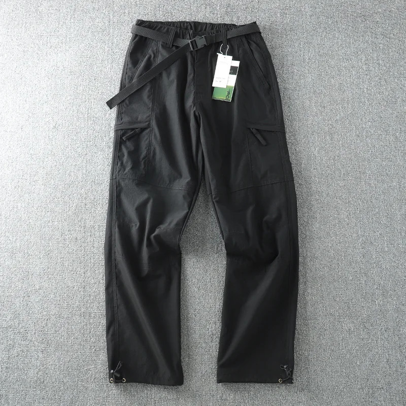 Waterproof pants mens cargo spring and summer quick drying Trouser outdoor sports hiking camping fishing 4XL 240812