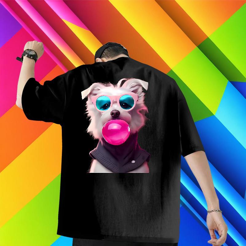 DIY Customized Men T Shirts 100% Cotton 230g Street wear Hip Hop Tee Shirt Breathable Crew Neck Designer Couples T Shirts Cartoon Print