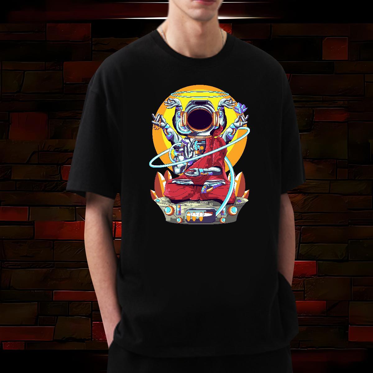 Man T Shirts 100% Cotton 230g universe Casual Daily Wear Breathable Soft Skull Mens Tshirts Designer Fashion High Quality Tees