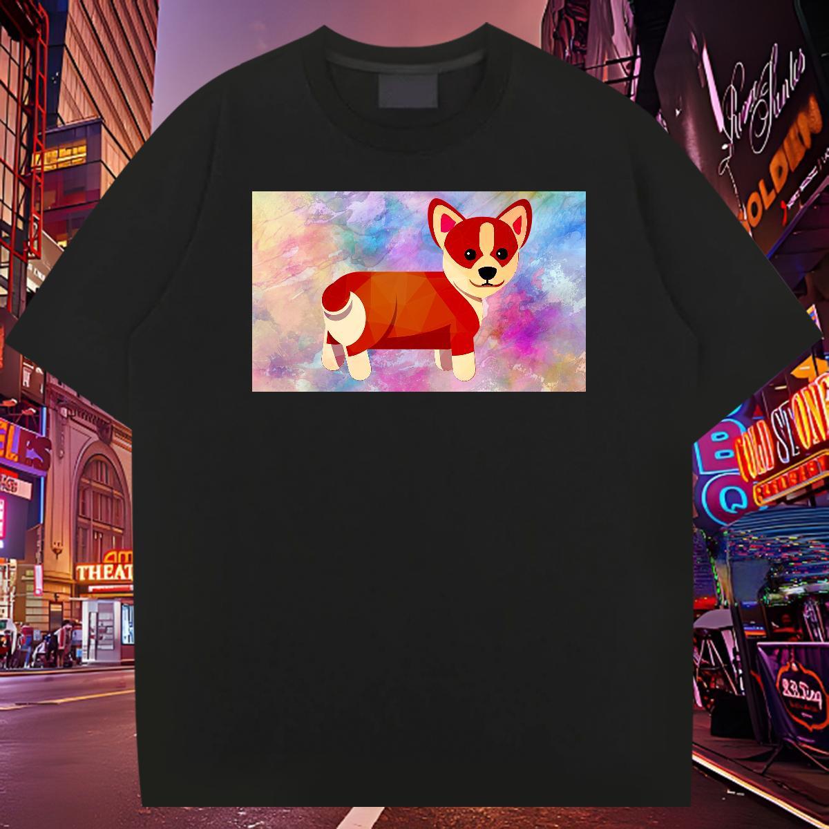 Comfortable Tshirt for Man Woman 230g Cotton Dog T-Shirts for Men Daily Wear Breathable Crew Neck Customized New Designer Tees Shirts