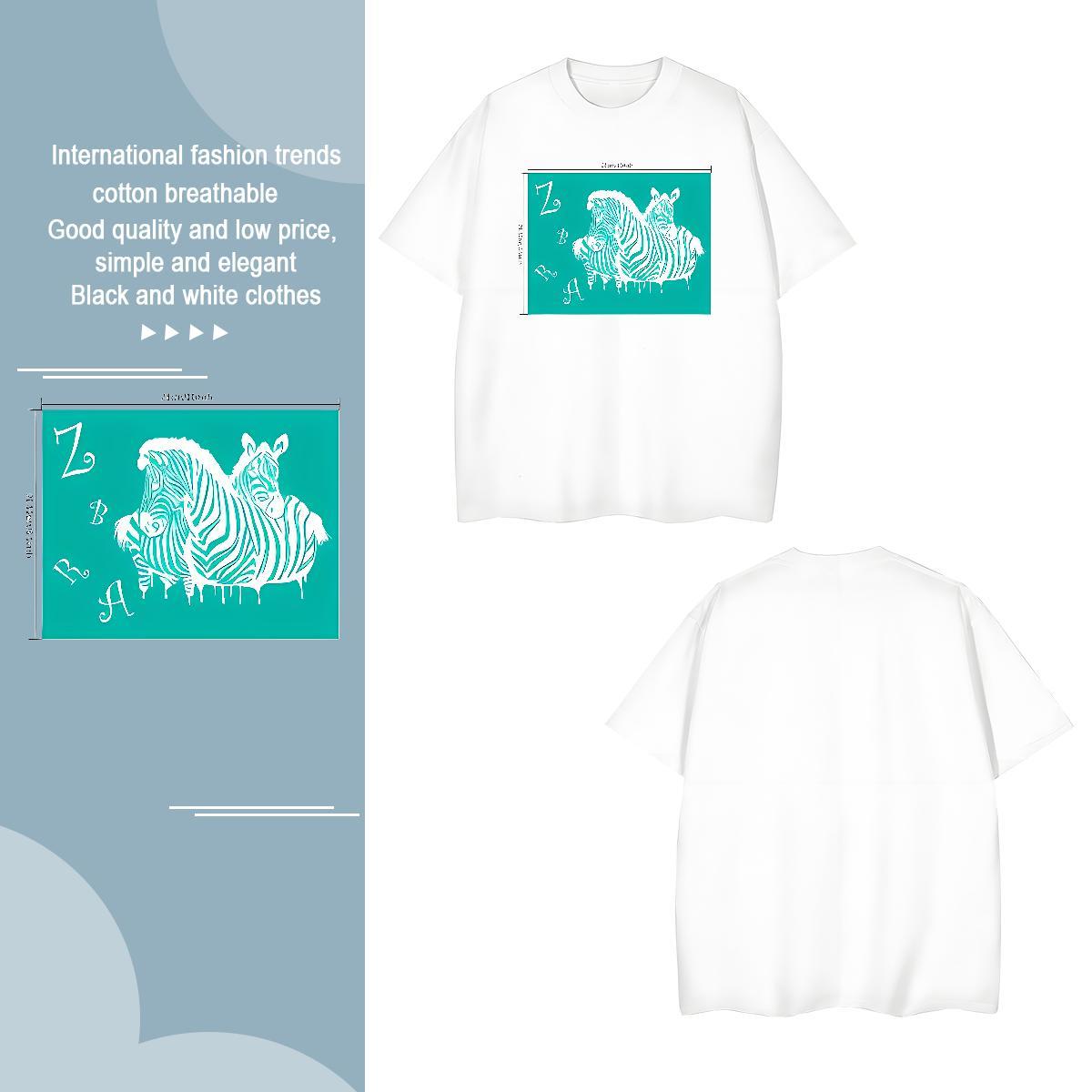 Men T Shirts 230g Cotton horse Daily Wear O Neck Short Sleeves Asian Size Men Tshirts DIY Classic Clothings