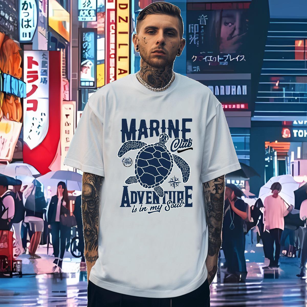 Fashion Casual Man T Shirts 230g Cotton Hip Hop Tees Pure Cotton Wholesale Men Tshirts Skull