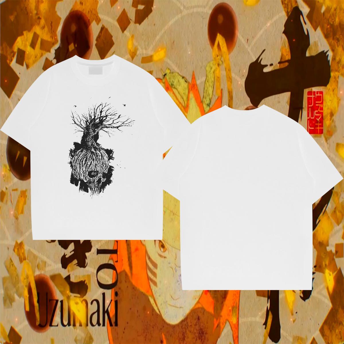 Free Shipping Mens Tshirts 230g Pure Cotton Home Outdoor tree Cartoon Printing L-4XL Breathable Short Sleeve Wholesale Man T Shirts Clothings