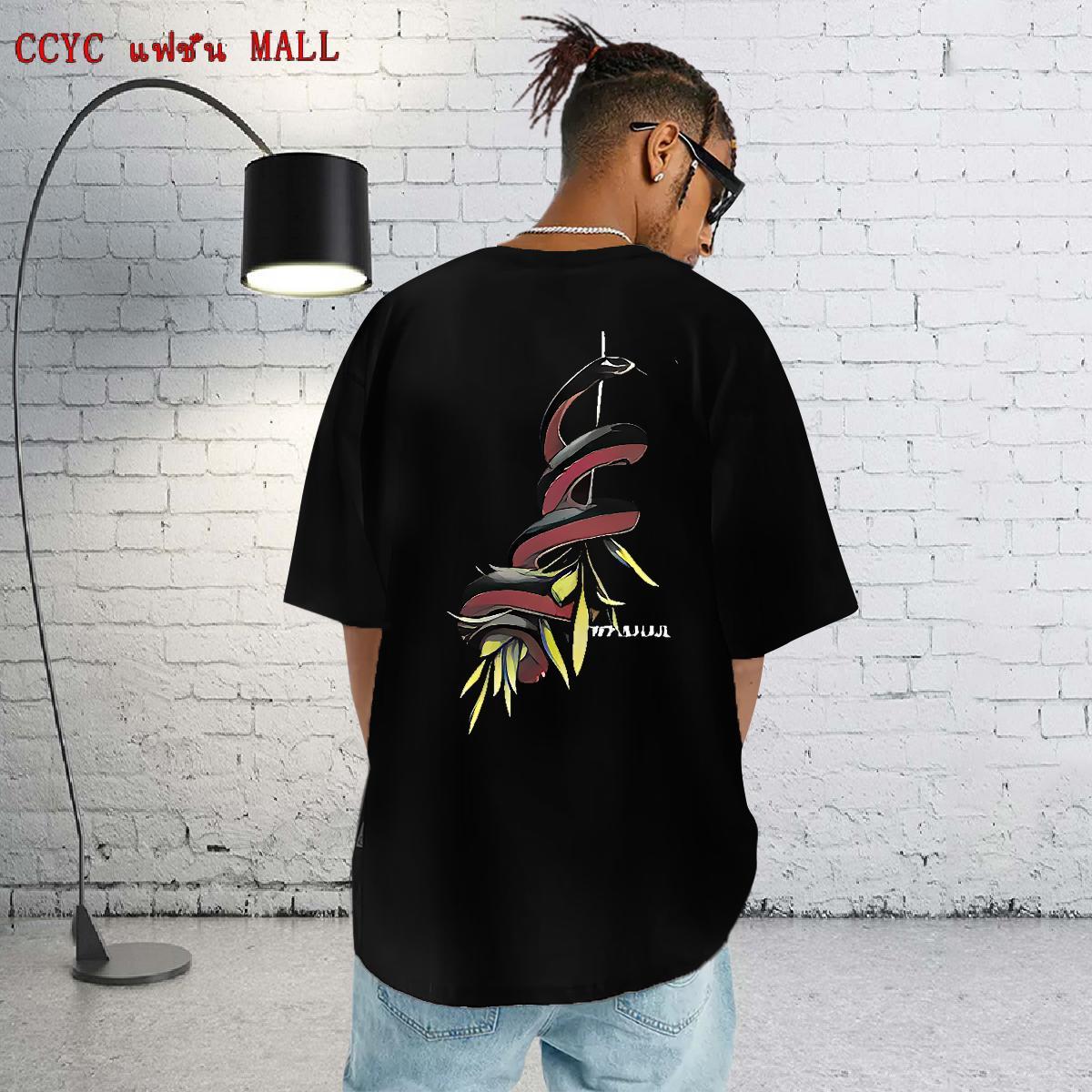 Brand T-Shirts 230g 100% Cotton snake Casual Beach Tshirts Breathable Loose Couples T Shirts Plus Size Custom
