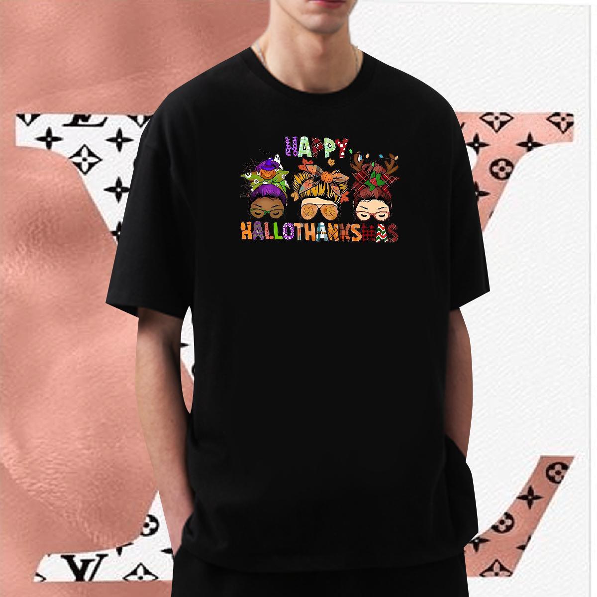 T-Shirts for Men 230g Cotton halloween Street Casual Breathable Crew Neck Oversized 3XL 4XL Couples T Shirts Fashion Casual Unisex Tees Shirts