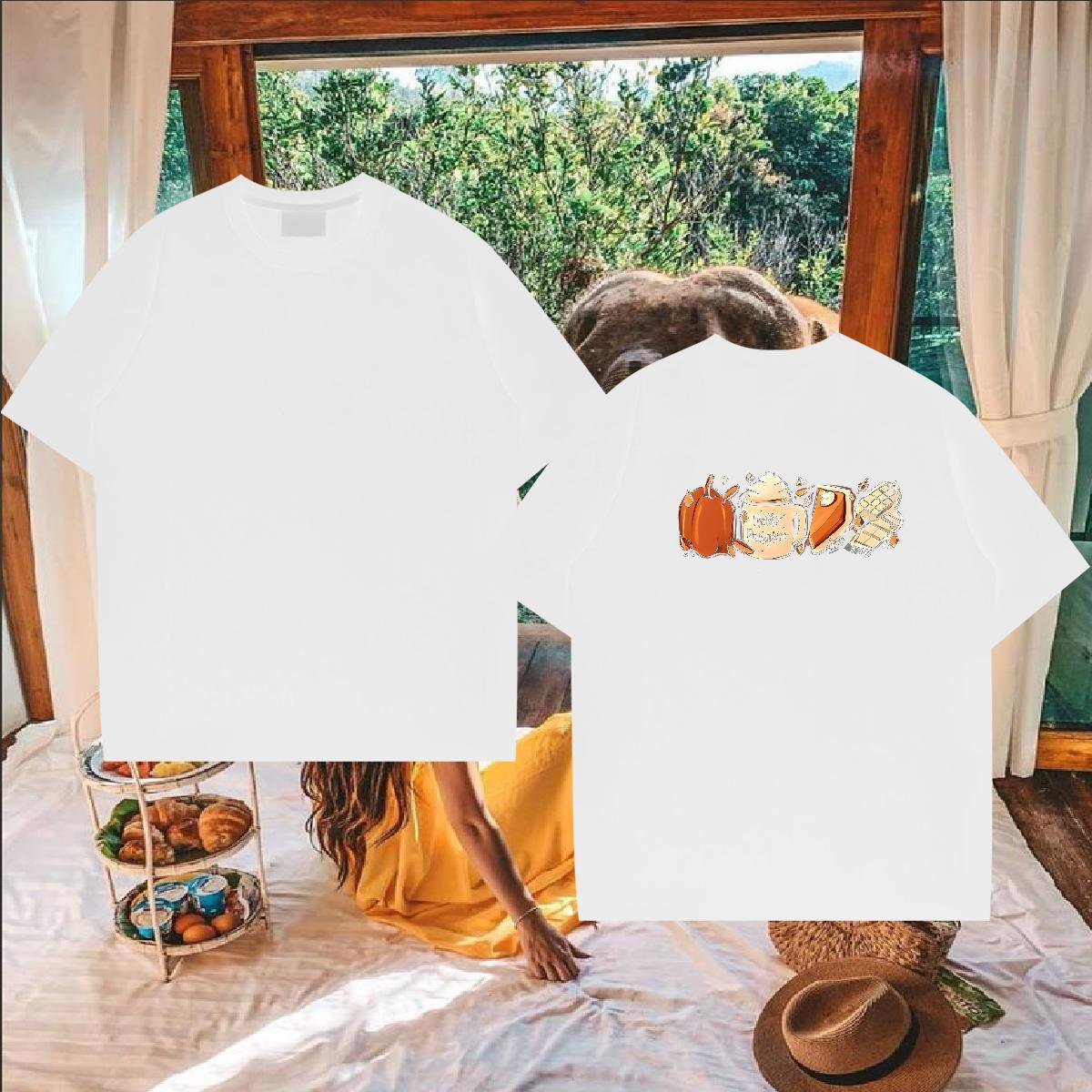 Classic Casual T Shirt For Man 230g Pure Cotton food Casual Beach Polos Breathable Soft Cool Design Mens Tshirts Customized Print