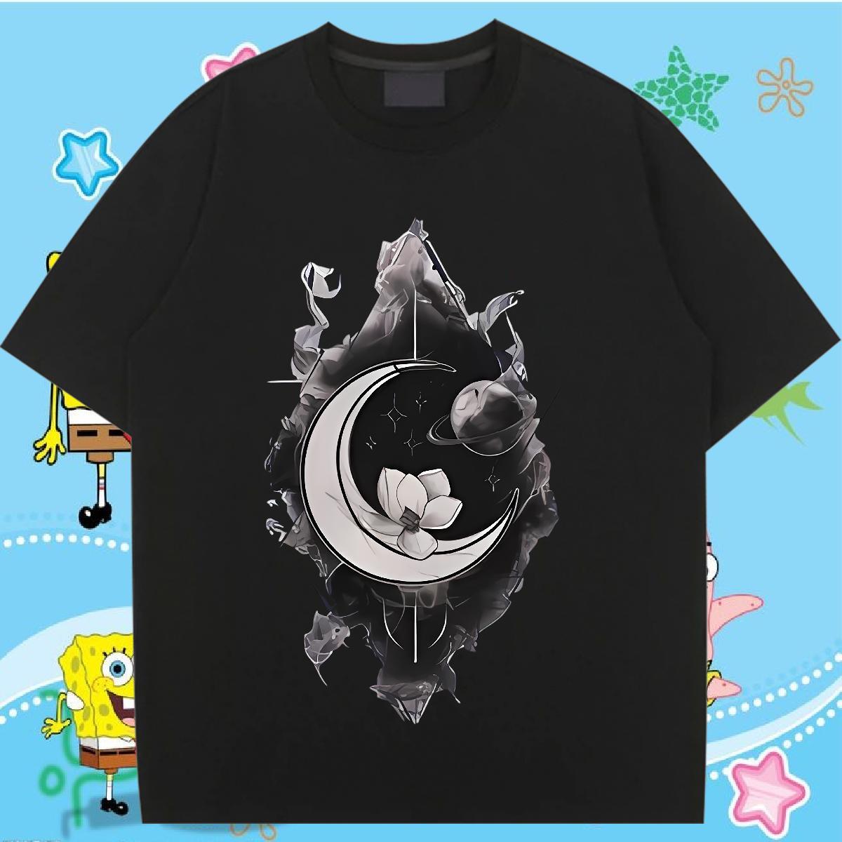 5A T Shirts Women Breathable Soft Unisex Tshirts DIY Anime Printed star Street 230g Pure Cotton 2024 Casual Tee Shirt